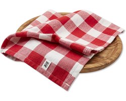 ACR Theedoeken Rood Geblokt Horeca - 10 stuks - 60x60 cm - 100% Katoen