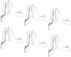 Acryl Anti-Slip Displaystandaard - 6-pack Ezel Fotolijst Houder voor Tafel of Desktop