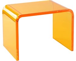 Acryl bijzettafel - U-vorm tafel - Koffie drinken - Verstelbaar ontwerp - 32x23x23.5 cm - Oranje