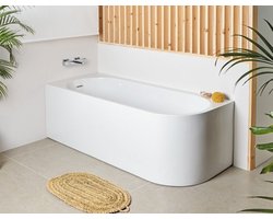 Acryl Hoekbad Torino Angolo 170x70cm glanzend wit links