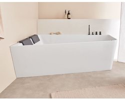 Acryl hoekbad Trento Angolo 178x130cm glanzend wit Links