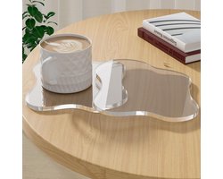 Acryl Onderzetters - 2 stuks - transparante wolkvormige - drankonderzetters - Coasters - cadeau - Decorate - voor zeer geschikt voor bureaubladbescherming en het tentoonstellen van accessoires - voor bureaus, eettafels, keukens en bars
