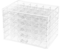Acryl Opberg Lade - Decoratie Organizer - Nagelkunst Sorteren - 5 Lagen 120 Roosters