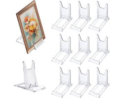Acryl Standaard Set van 10 - Verstelbare Plastieken Plaathouder voor Decoratie en Fotodisplays