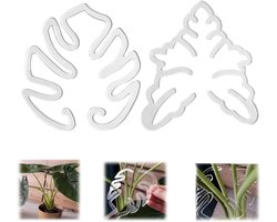 Acryl stengelsteunen voor Monstera planten - Set van 2 | Bladvormige plantenstandaard voor verticale groei van klimplanten