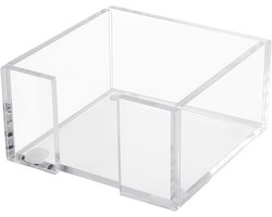 Acryl Sticky Note Houder - 3 x 3 cm Kladblok Dispenser voor Bureau Organizer, Desk Accessoires en Slaapzaal Decoratie