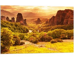 Acrylglas –Bruin Berglandschap– 40x60cm Foto op (Wanddecoratie op Acrylglas)