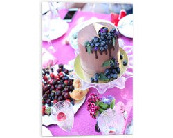 Acrylglas - Feestelijke Tafel met Hapjes en Drankjes - 50x75 cm Foto op Acrylglas (Wanddecoratie op Acrylaat)