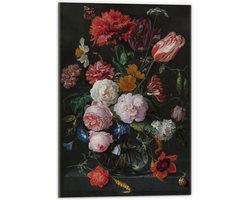 Acrylglas - Oude meesters - Stilleven: bloemen in vaas, Jan Davidsz. de Heem - 40x60cm Foto op Acrylglas (Met Ophangsysteem)