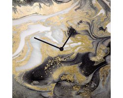Acrylglas wandklok “Lux Auriga” met bladgoud – modern design klok