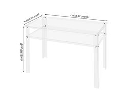 Acrylic Bureau – Transparant Bureau – Modern Schrijftafel – Laptop Tafel – Studietafel – Dubbele Laag – Duurzaam Acryl – 100x50x75 cm