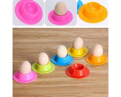 Actie4you® - Gekleurde eierdopjes – Pasen - Ronde eierdoppen – Stapelbaar – 8x2.2 CM - 4 Stuks