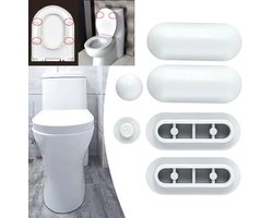 Actie4you® - Hoogwaardige WC Buffers voor Toiletbril – Geruisloze en Zachte Sluiting - WC Buffers Set - Buffer voor Wc – Wc bril beschermen – Closetbuffer – Wit - 6 stuks