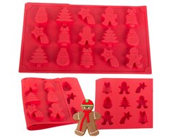 Actie4you® - Kerst Siliconen Bakvorm - Kerstmis - Fondantvorm - Chocoladevorm Kerst – Ijsvorm – Koekjes vorm