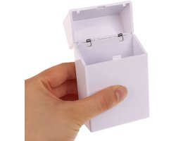 Actie4you® - Sigaretten Box - Stijlvolle Sigarettendoos Van Kunststof - Sigarettendoosje - Sigarettenhouder - Waterdicht - Druk Opening - 20 Sigaretten – Wit