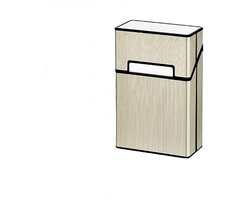 Actie4you® - Sigaretten Doosje - Aluminium - Sigaretten Houder - Weerbestendig - Stevig Opbergdoosje – Sigaretten Pakje opbergen – licht Goud