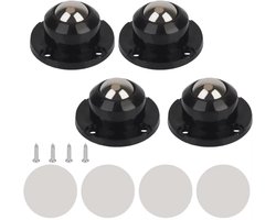 Actie4you® - Zelfklevende wielen - Meubelwielen – Zwenkwielen – Universeel – 100KG Draagkracht - Verschuiven van meubels - Zwart (SET VAN 4)