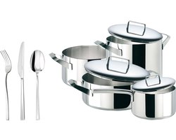 Actieset Pannenset 7-delig Vintage + Bestekcassette - Sambonet