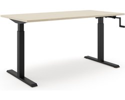 Actiforce - SLS 370 HC - Zit-sta bureau - Handslinger - Zwart/eiken