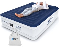 Active Era Luxe 2 Persoons Luchtbed – Extra Hoog – Ingebouwde Elektrische Pomp en Geïntegeerd Kussen – 200cm x 150cm x 36.5cm