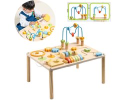 Activiteiten Tafel – Montessori speelgoed – Houten speelgoed – Educatief speelgoed – Interactieve speeltafel – Sensorisch speelgoed – Motoriek speelgoed – Activity center – Peuter speelgoed – Jongens–Meisjes– 1 jaar – 2 jaar – 3 jaar – 4 jaar