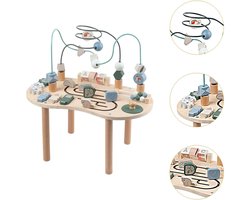 Activiteitentafel voor 1-jarigen - Montessori-speelgoed voor meisjes en jongens van 1 en 3 jaar, houten sensorische speeltafel voor peuters, educatief speelgoed voor baby's, eerste kerst- en verjaardagscadeaus