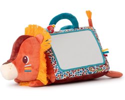 Activiteitsspiegel voor baby's, safarikubus van zachte stof, driehoek voor verschillende activiteiten, speelgoed voor de ontwikkeling van de baby, vanaf 3 maanden, 34 cm, 83562