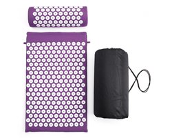Acupressuurmatset - Spijkermat met Spijkerkussen - Acupunctuur Kussen - Incl. Draagtas - Voor het verlichten van rugpijn, hoofd, nekpijn