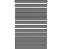 ACXIN Zebra Rollo Klemmfix - Zonder Boren - Lichtdoorlatend en Verduisterend - 100x150cm Grijs