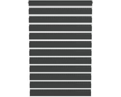 ACXIN Zebra Rollo Klemmfix - Zonder Boren - Lichtdoorlatend en Verduisterend - 100x150cm Zwart