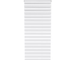 ACXIN Zebra Rollo Klemmfix - Zonder Boren - Lichtdoorlatend en Verduisterend - 100x220cm Wit