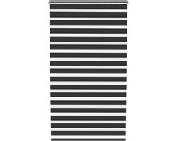 ACXIN Zebra Rollo Klemmfix - Zonder Boren - Lichtdoorlatend en Verduisterend - 120x220cm Zwart