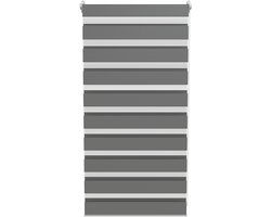 ACXIN Zebra Rollo Klemmfix - Zonder Boren - Lichtdoorlatend en Verduisterend - 80x150cm Grijs