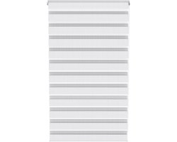 ACXIN Zebra Rollo Klemmfix - Zonder Boren - Lichtdoorlatend en Verduisterend - 90x150cm Wit