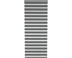 ACXIN Zebra Rollo Klemmfix - Zonder Boren - Lichtdoorlatend en Verduisterend - 90x220cm Grijs