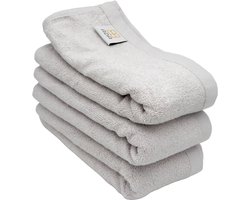 ADA® - Bamboe handdoek – 40x76cm - Licht grijs – 3 stuks