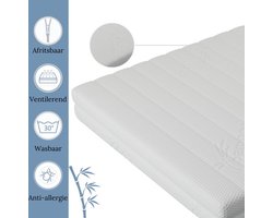 Ada Sleep® Koudschuim matras 140x200 cm - 20 cm ventilerend - hypoallergeen - wasbare hoes - CertiPUR® en Okoetex gecertificeerd - Ergonomische ondersteuning