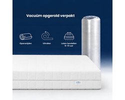 Ada Sleep® Koudschuim matras 80 x 200 cm - 14 cm - ventilerend - hypoallergeen - wasbare hoes - CertiPUR® en Okoetex gecertificeerd - Ergonomische ondersteuning