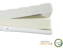 Ada Sleep Premium Topper Matras 140x210 cm – Aircell Koudschuim Topdekmatras 8/9 cm – Afritsbaar en wasbaar hoes - Hotel Matrastopper – Tencel Bambo Topmatras – CertiPUR en Okoetex gecertificeerd Topmatrassen