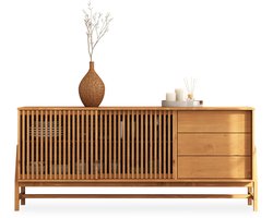 ADAMO-dressoir 175 cm van massief hout – eiken afwerking