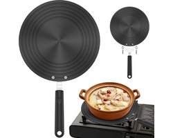 Adapter - Inductie Adapterplaat 24 Cm - Kookplaat Beschermer/Adapter - Warmteverspreiderplaat - Warmtegeleiding Plaat Voor Gasfornuis - Aluminium Gasfornuisverspreider - Met Handvat - Kachel Diffuser - Voor Bescherming Van Kookgerei