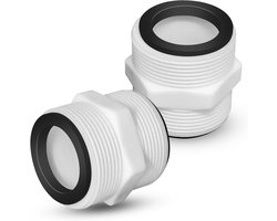 Adapter voor Zwembadslang 1.5 Inch, Slangaansluiting voor Tuin en Zwembad, Inclusief 2 Rubber Seals en Geschikt voor Diverse Merken, Zwembadaccessoires en Tuinaccessoires