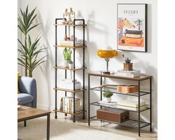 adderrek, staand rek, voor woonkamer, slaapkamer, thuiskantoor, stijlvol design - boxes, shelves, bookcase 27D x 37B x 137H centimeter