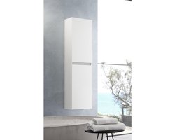 Adema Chaci Hoge Kast - 140x35x27cm - 2 deuren - mat wit