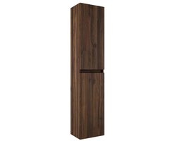 Adema Chaci Hoge Kast - 140x35x27cm - 2 deuren - noten