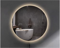 Adema Circle badkamerspiegel rond diameter 40cm met indirecte LED verlichting en touch schakelaar