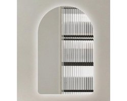Adema Curve Badkamerpiegel - 50x80cm - Toog - indirecte LED verlichting - Spiegelverwarming - Infrarood