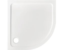 Adema Dawn douchebak - 90x90x4cm - kwartrond SMC - glans wit