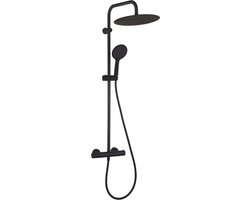 Adema Sparkle 2.0 regendoucheset - Met thermostaat - Hoofddouche 30cm - Handdouche 3 standen - Zwart