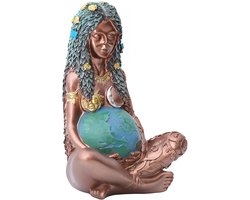Adembenemende Moeder Aarde Beeldje voor Binnen- en Buitendecoratie, Kunstzinnige Gaia Godin Sculptuur